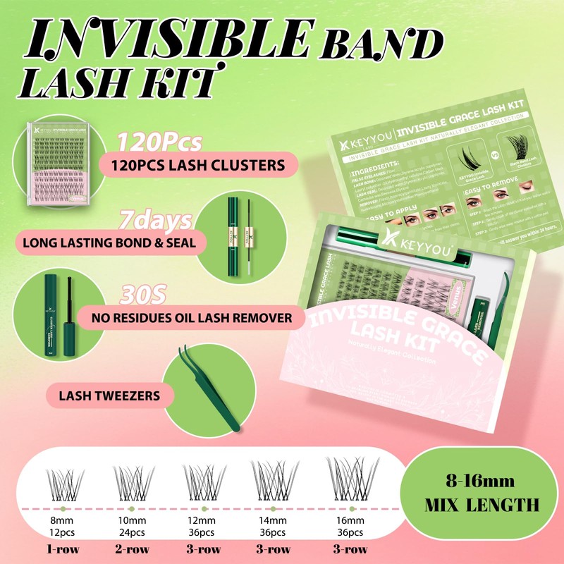 KEYYOU Fairy Venus Lash Clusters Kit Venus Lash Extension Kit