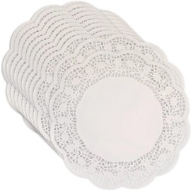 White Paper Doilies - 12" (12 Ct) - Premium Quality Disposable Table Decor for Weddings, Tea Parties, and Events