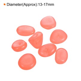 MECCANIXITY 200pcs Glow Rocks 13-17mm Glow Pebbles Decoration in The Dark Luminous Stones Decor DIY Decorative Orange for Garden, Potted Plant, Fish Tank