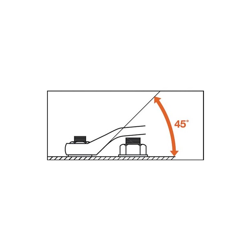 Super 45° Double Mouth Glasses Wrench (JIS) Side Measurement 13×17