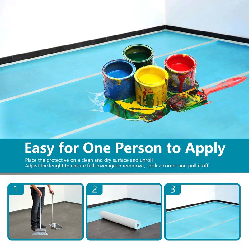 Temporary Floor Protection 39.5’’ x 50’, Floor Protection Film for