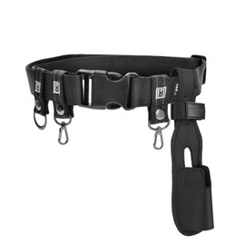 Booms Fishing FB2 Fishing Wade Belt with Rod Holder, Adjustable Nylon Wading Belt 45" Max Length, Wade Fishing Belts for Casting Surf Kayak Fishing Accessories