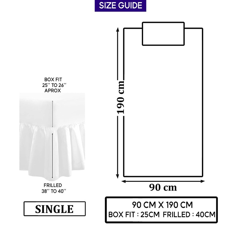 NIYS Luxury Bedding Extra Deep Percale Poly Cotton Fitted Sheet