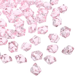 MECCANIXITY 2500pcs Fake Ice Rocks Acrylic Bright Red Crystals Gems Stones Dazzling Crushed Ice Sparkling Fake Diamonds for Vase Fillers
