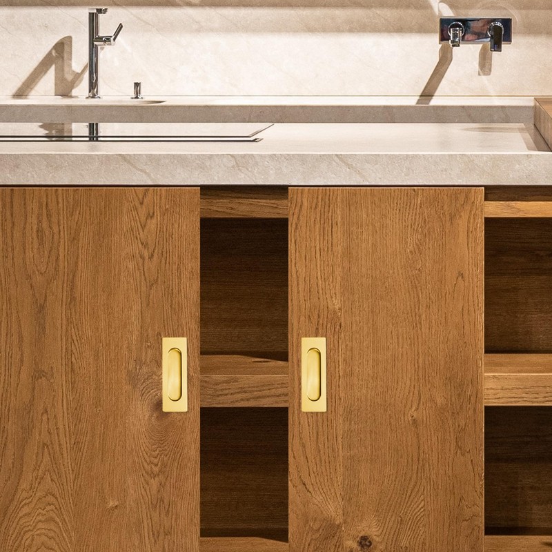 Malimali 4.72 Inch Recessed Finger Flush Pulls for Kitchen Cabinet,