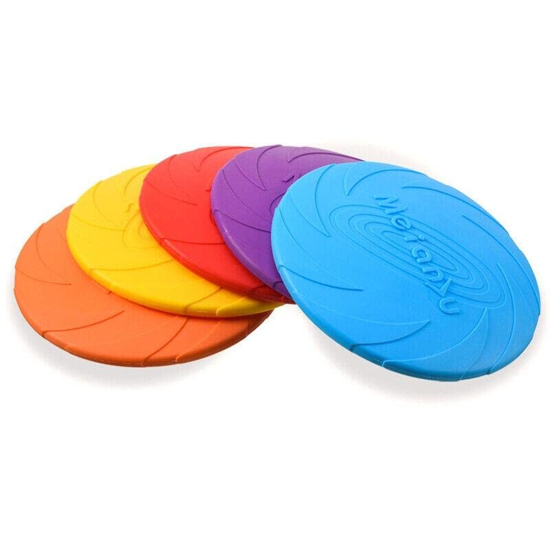 Dog Frisbee Rubber Pet Puppy Safe Exercise Fetch Outdoor Training