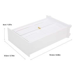 VBESTLIFE 1:12 Scale Door, Miniature Doll House Wardrobe White Wooden Double Door Household Closet