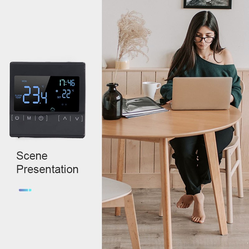 MUNEFE Programmable Digital Thermostat, Thermostat for House, Smart Thermostat for