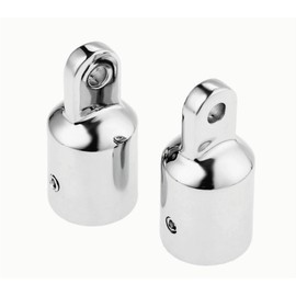 2Pcs Boat Bimini Top Fitting Deck Hinge Slide Cap Pipe Eye End Cap External Eye End Canopy Tube,Marine Deck Hinge Jaw Slide Eye End Fitting Accessories (O.D. :1.25"(32.4mm))