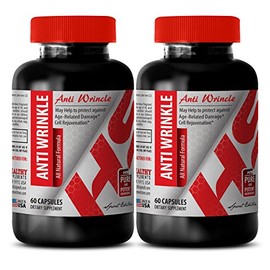 Suplemento antiarrugas - Ácido hialurónico hidratante y resveratrol, té verde antiarrugas, mezcla natural antiarrugas, cuidado de la piel con colágeno