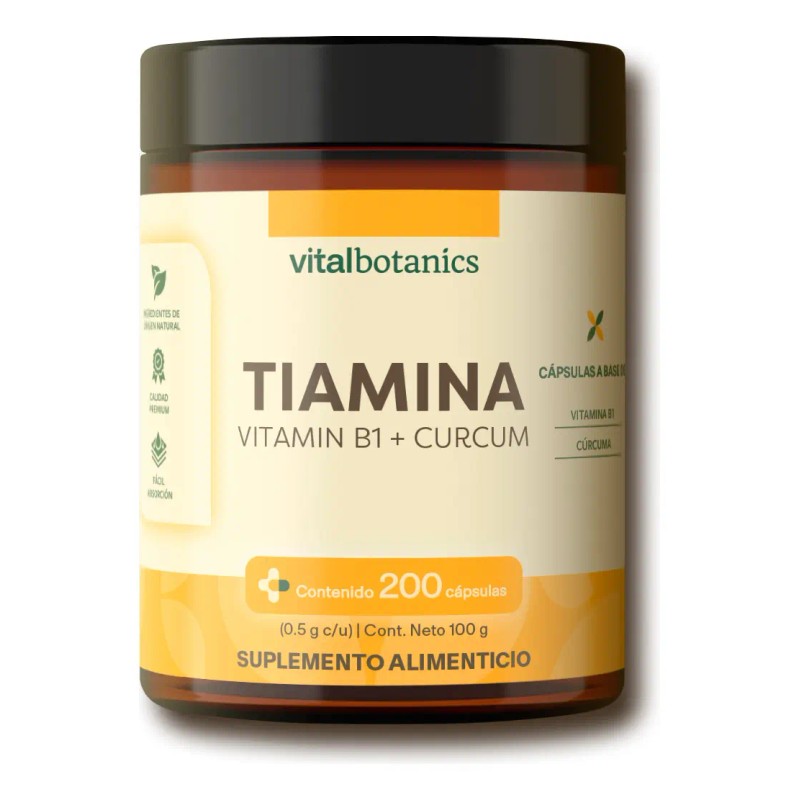 Vital Botanics Cúrcuma Cápsulas 250mg Vitamina 200 Vit Energía Metabolismo