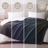 Yebeda Cuddly Waffle Blanket 130 x 170 cm, Dark Grey,