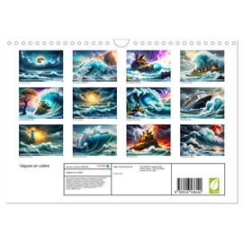 Vagues en colère (Calendrier mural 2026 DIN A4 horizontal), CALVENDO calendrier mensuel: Danse des vagues de l'océan, force inspirante de la nature.