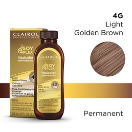 Clairol Professional Permanent Liquicolor for Dark Hair Color, 4g Light Gold Brown, 2 oz