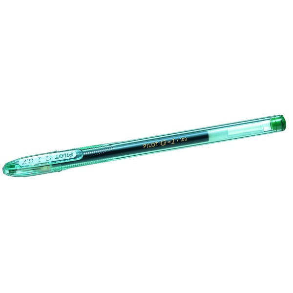 Pilot G107 Gel Ink Rollerball Pen with 0.7 mm Tip - Green (Pack of 12)