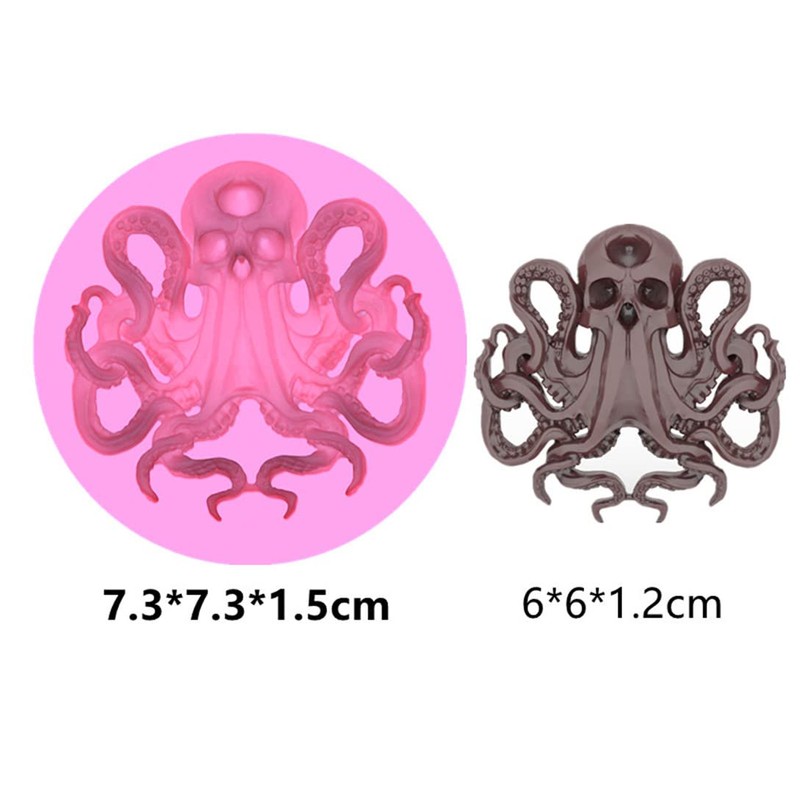 Sekacola Octopus Mold,Octopus skull Mold Chocolate Mold Kitchen Baking Mold