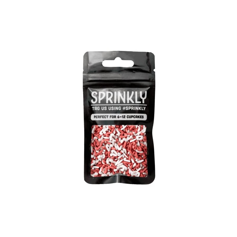 SPRINKLY - Sprinkle Shapes - Candy Canes (Christmas) - 25g
