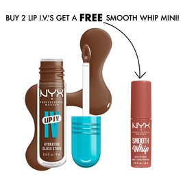 NYX Professional Makeup Lip I.V. Hydrating Lip Gloss Stain, Buy 2 Get a Free Smooth Whip Mini! NYX Professional Makeup - Color: 3 Splash n Spice