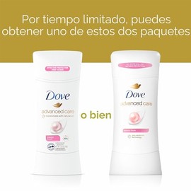 Dove Advanced Care - Desodorante antitranspirante en barra con acabado de belleza, 4 unidades para ayudar a la reparación de la barrera cutánea despué