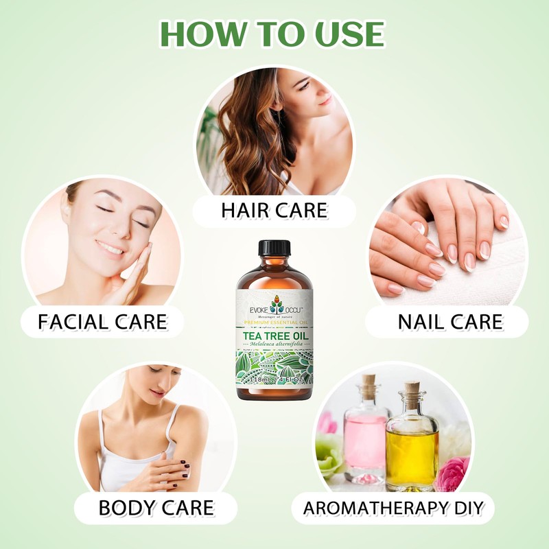 EVOKE OCCU 100% Pure Tea Tree Oil, for Skin, Face,
