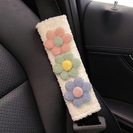 CRIVOX Cute Cartoon Car Seat Belt Cover Pads, Universal Seat Strap Cushion Pads, 2-Pack Cars Safety Seatbelt Strap Shoulder Pad for Women Adult