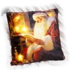 Darthome Reading Santa LED Cushion 45x45cm Red Square Light Up