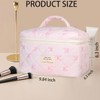 AMULOKRU Quilted Makeup Bag Cute Cosmetic Bags for Women Large