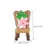 Kisangel Sets Scratch-Resistant Fairy Garden Table Chair Artistic Resin Sculpture