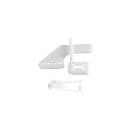 VOANZO 20PCS Micro RC Airplane Control Horn Set with Nuts U-Shaped Control Horns for Foam Fixed Wing Aircraft DIY Adjustable Linkage Rods for Rudder and Aileron Connection