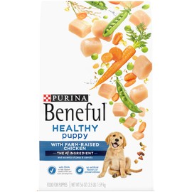Purina Beneful Healthy Puppy With Farm-Raised Chicken, High Protein Dry Dog Food - (4) 3.5 lb. Bags