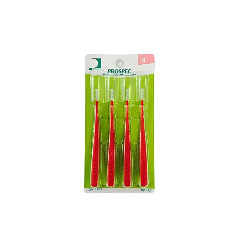 GC Professional Spec Teeth Brush, Curve, Medium, 4 Pieces