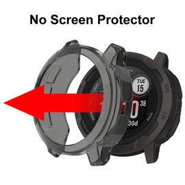 KeeFos TPU Hülle Kompatibel mit Garmin Instinct 2S, Stoßdämpfend Schutzhülle Silikon Ultradünne Flexibles Kratzfest Gehäusefür Garmin Instinct 2S (Schwarz)