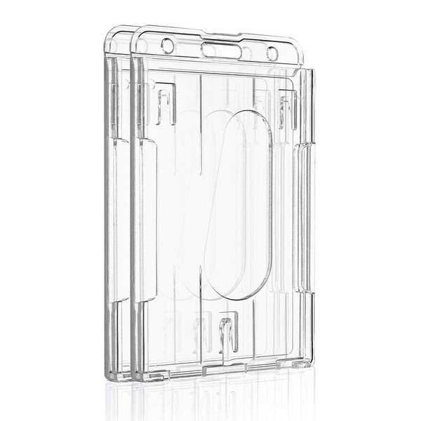 Office Product Pawfly 2 Pack Vertical 2-Card Badge Holder with