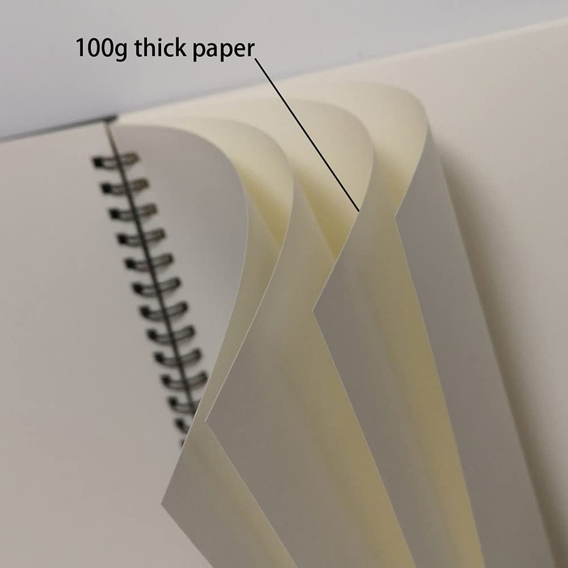YUREE B5 Spiral Notebook/Spiral Journal Unruled, 100gsm Thick Blank Paper
