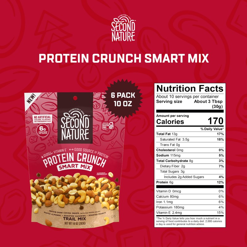 Second Nature Protein Crunch Smart Mix, Kosher, Gluten Free, 10