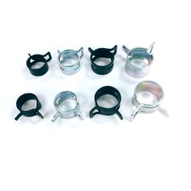Fuel Hose Clamps (10-Pack) - Select Outer Diameter (12mm, 14mm, 16mm) - Pinch & Spring Band Inner Diameter 13mm (for Yamaha Genuine Hose & Thin Standard Hoses) 5ea