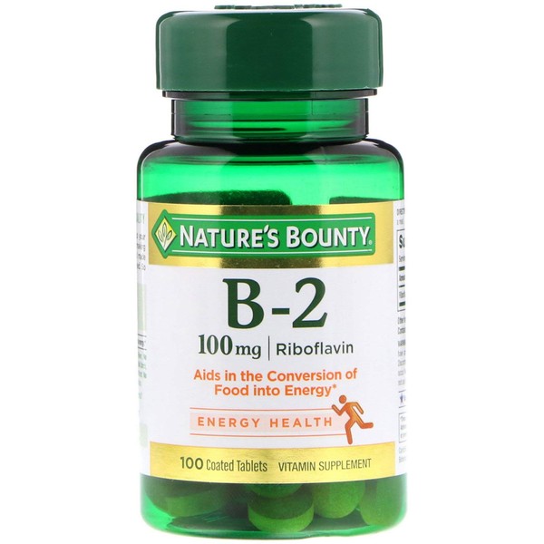 Nature's Bounty Vitamin B2-100 mg - 100 Tablets