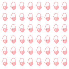 sourcing map 200pcs Stitch Markers, Heart Stitch Locking Stitch Marker Crochet Needle Clip Counter for DIY Handcraft Knitting and Crocheting, Pink