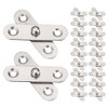 Housoutil Cabinet Door Hinges 20pcs Rotating Hinges Door Pivot Hinge