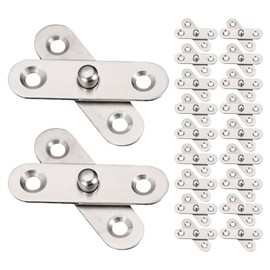 Housoutil Cabinet Door Hinges 20pcs Rotating Hinges Door Pivot Hinge Concealing up and Down Shaft Hinges 360 Rotatable Hinges Silver Hidden Door Hinge