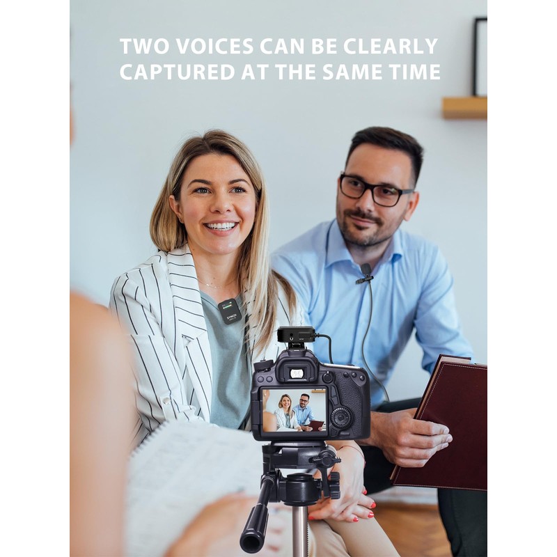 SYNCO Wireless Lavalier Mic System, G2(A2) PRO Dual Channel 656FT