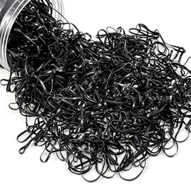 DONGYE 500pcs PU Bands Hair Ties for Women Hair Styling, Black