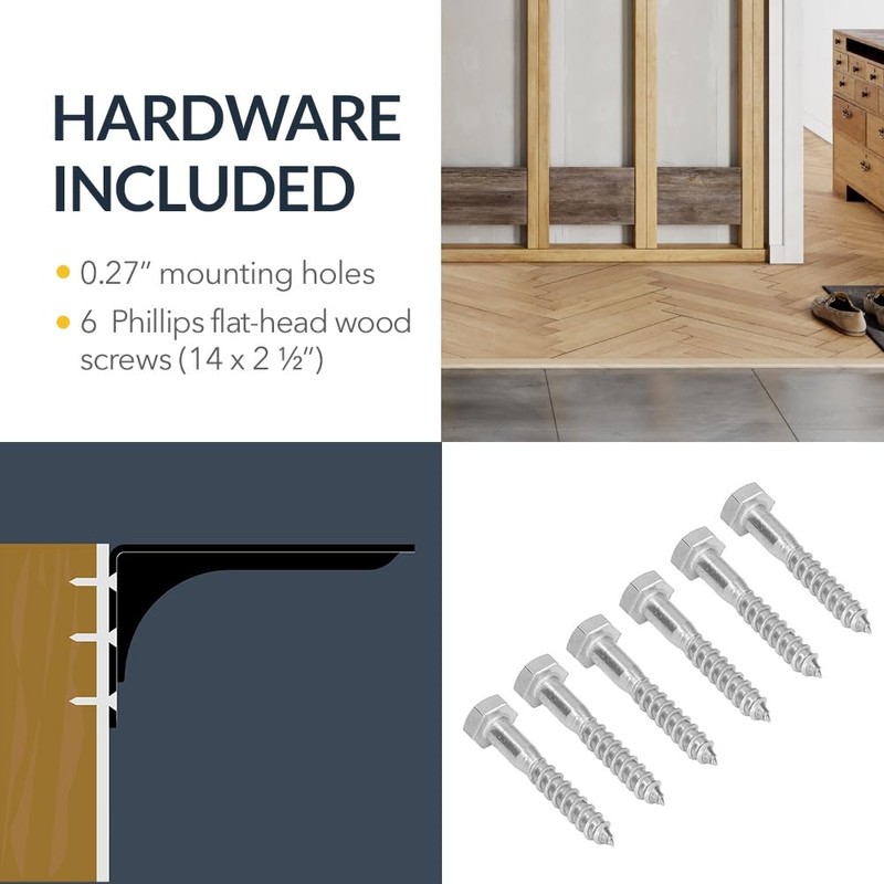 IRONSUPPORTS.COM Iron Supports Front Mount Heavy-Duty Bench Bracket - Wall