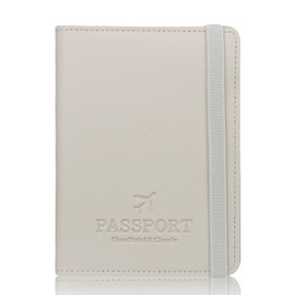 Passport Holder Cover, Passport Cover PU Leather Travel Passport Wallet with RFID Blocking Passport Cover Case Organiser Travel Passport Holder Credit Cards for Men Women