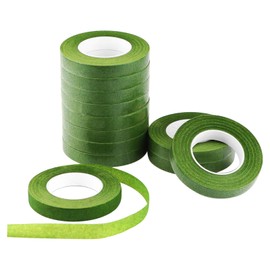 BYH 30 Yard Floral Tapes, 12 Rolls Floral Tape Stem Wrap 1/2in Wide DIY Flower Tape Flexible Sticky Materials Stem Wrap Tape for Bouquets Arrangements Wedding Corsages Floral Crafts