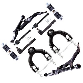 SCITOO 10pcs Suspension Kit For 1992-1995 For Honda Civic 1993-1997 Civic del Sol 1994-2001 For Acura Integra w/Suspension Parts Lower Upper Control Arm Sway Bar Link Outer Inner Tie Rod End