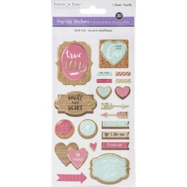 MULTICRAFT IMPORTS INC 3D POP-UP Stickers, True Love W/Foil Accents