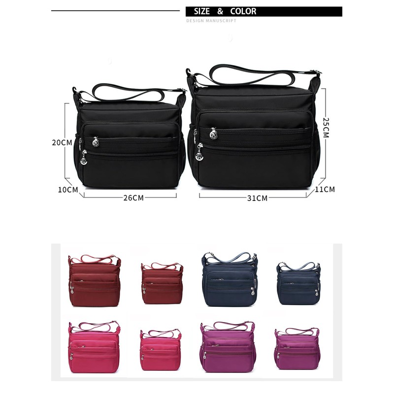 SIRAMO Shoulder Bag, Men's, Women's, Lightweight, Cross-Body Style, Nylon, Many
