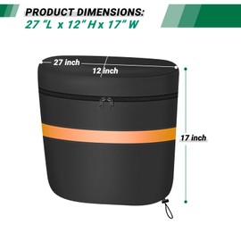 RV Trailer Propane Tank Cover,Waterproof Heavy Duty 600D Oxford Camper Propane Tank Protective Outdoor RV Propane Tank Dust Cover for RV Trailer Camper (27"L X 12"W X 17"H)