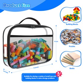 Toy Storage Bag, Car Toy Organization Bags, Activity Bags for kids, Traveling Carrying Case, Large 4pcs Storage Organizer Bags
